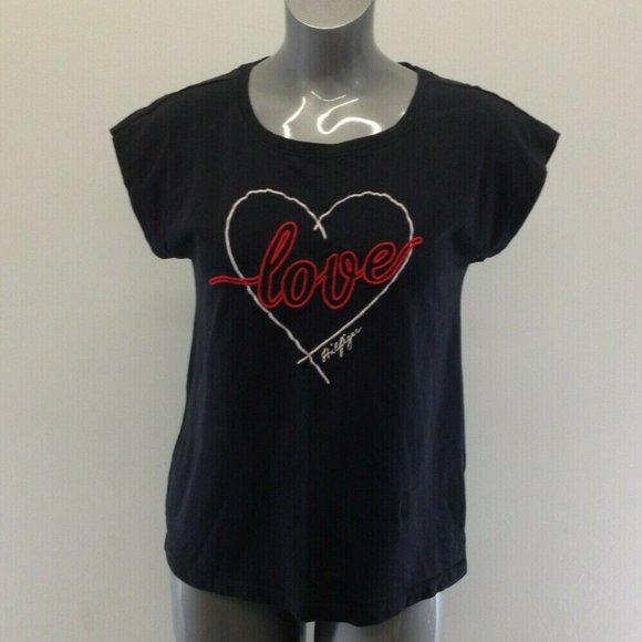 Tommy Hillfiger Women's Medium LOVE Short Sleeve - Picture 1 of 7